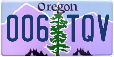 OR license plate 006TQV