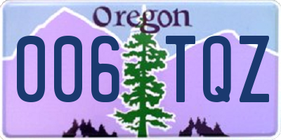 OR license plate 006TQZ