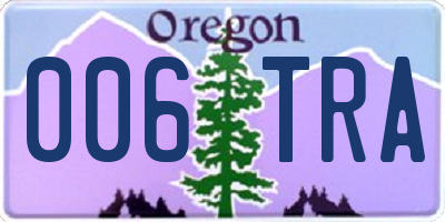 OR license plate 006TRA