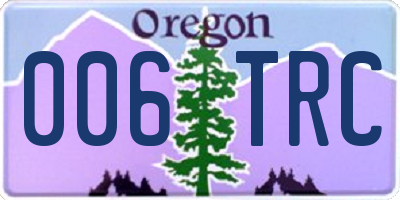 OR license plate 006TRC