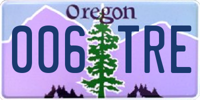 OR license plate 006TRE