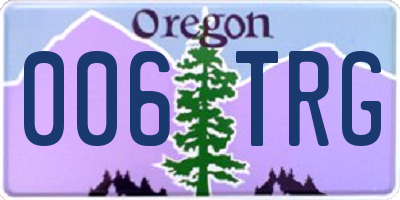 OR license plate 006TRG