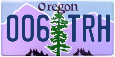 OR license plate 006TRH
