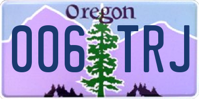 OR license plate 006TRJ