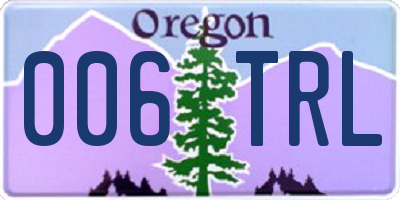 OR license plate 006TRL