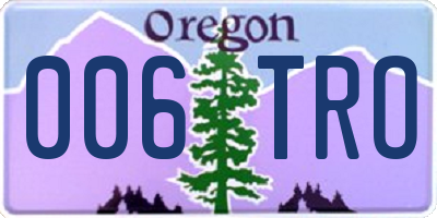 OR license plate 006TRO