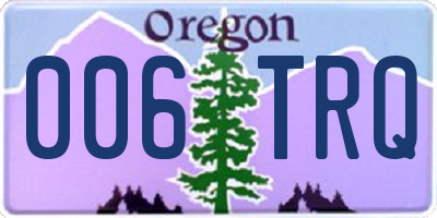 OR license plate 006TRQ