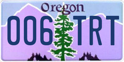 OR license plate 006TRT