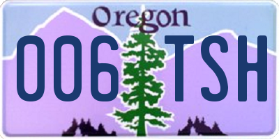 OR license plate 006TSH