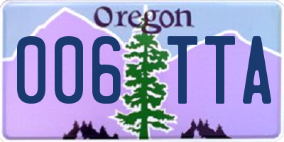 OR license plate 006TTA