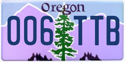 OR license plate 006TTB