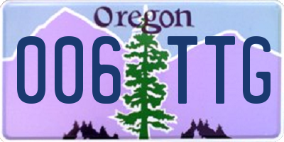 OR license plate 006TTG
