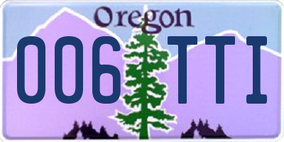 OR license plate 006TTI