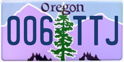 OR license plate 006TTJ