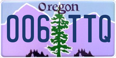 OR license plate 006TTQ