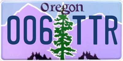 OR license plate 006TTR