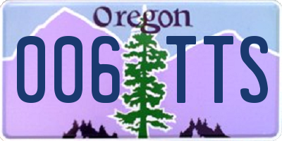 OR license plate 006TTS