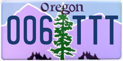 OR license plate 006TTT