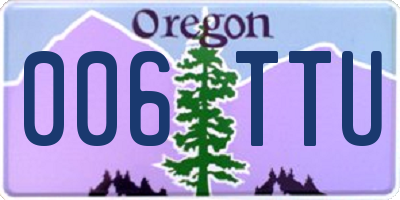 OR license plate 006TTU