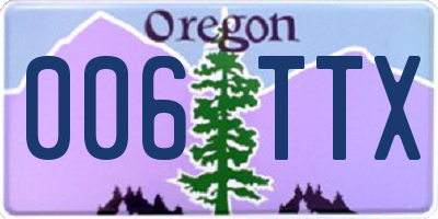 OR license plate 006TTX
