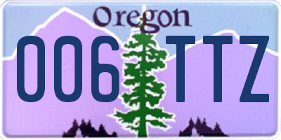 OR license plate 006TTZ