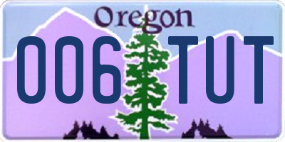 OR license plate 006TUT