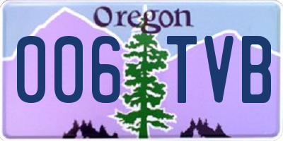 OR license plate 006TVB