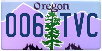 OR license plate 006TVC