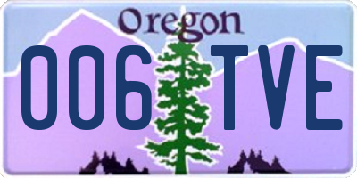 OR license plate 006TVE