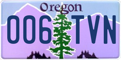 OR license plate 006TVN