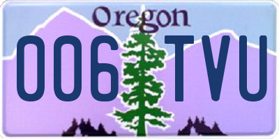 OR license plate 006TVU