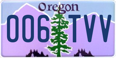 OR license plate 006TVV