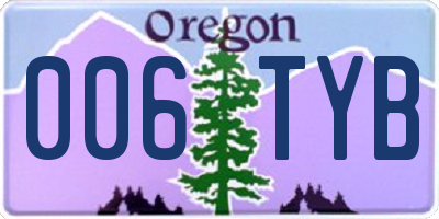 OR license plate 006TYB