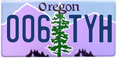 OR license plate 006TYH