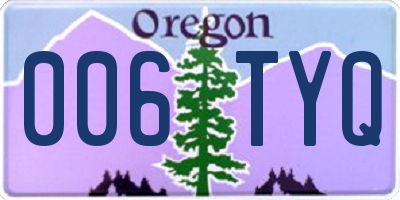 OR license plate 006TYQ