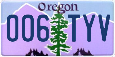 OR license plate 006TYV
