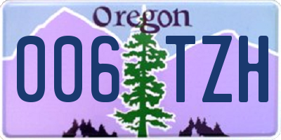 OR license plate 006TZH
