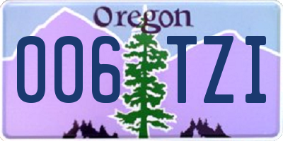 OR license plate 006TZI