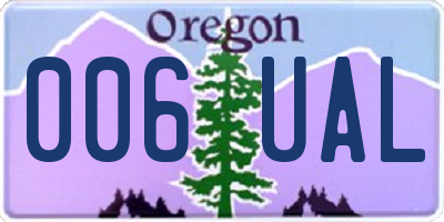 OR license plate 006UAL