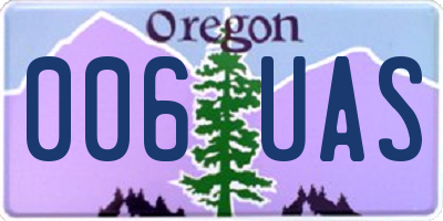 OR license plate 006UAS