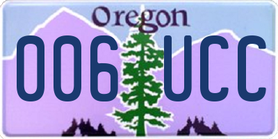 OR license plate 006UCC
