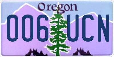 OR license plate 006UCN