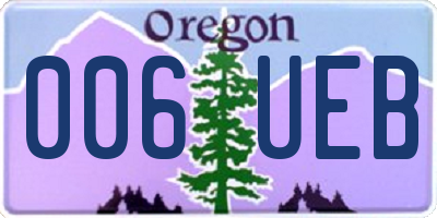 OR license plate 006UEB