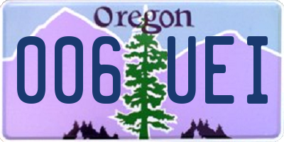 OR license plate 006UEI