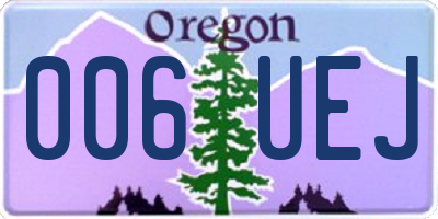 OR license plate 006UEJ