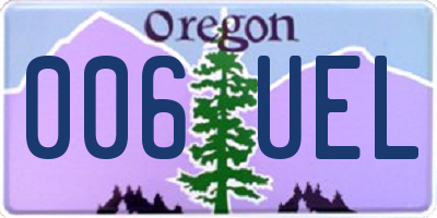 OR license plate 006UEL