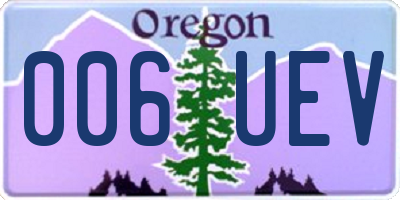 OR license plate 006UEV