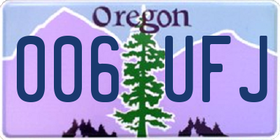 OR license plate 006UFJ