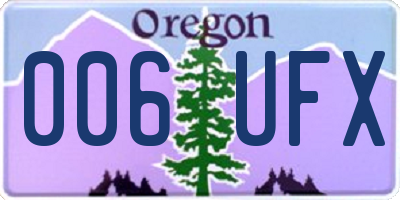 OR license plate 006UFX