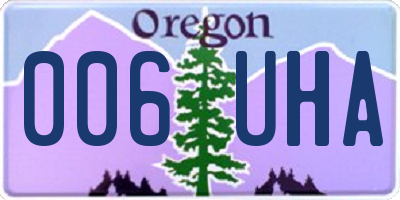 OR license plate 006UHA